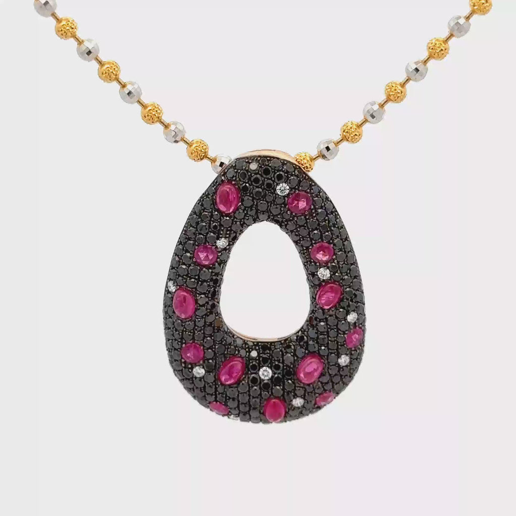 Elegant Ruby Pendant Necklace