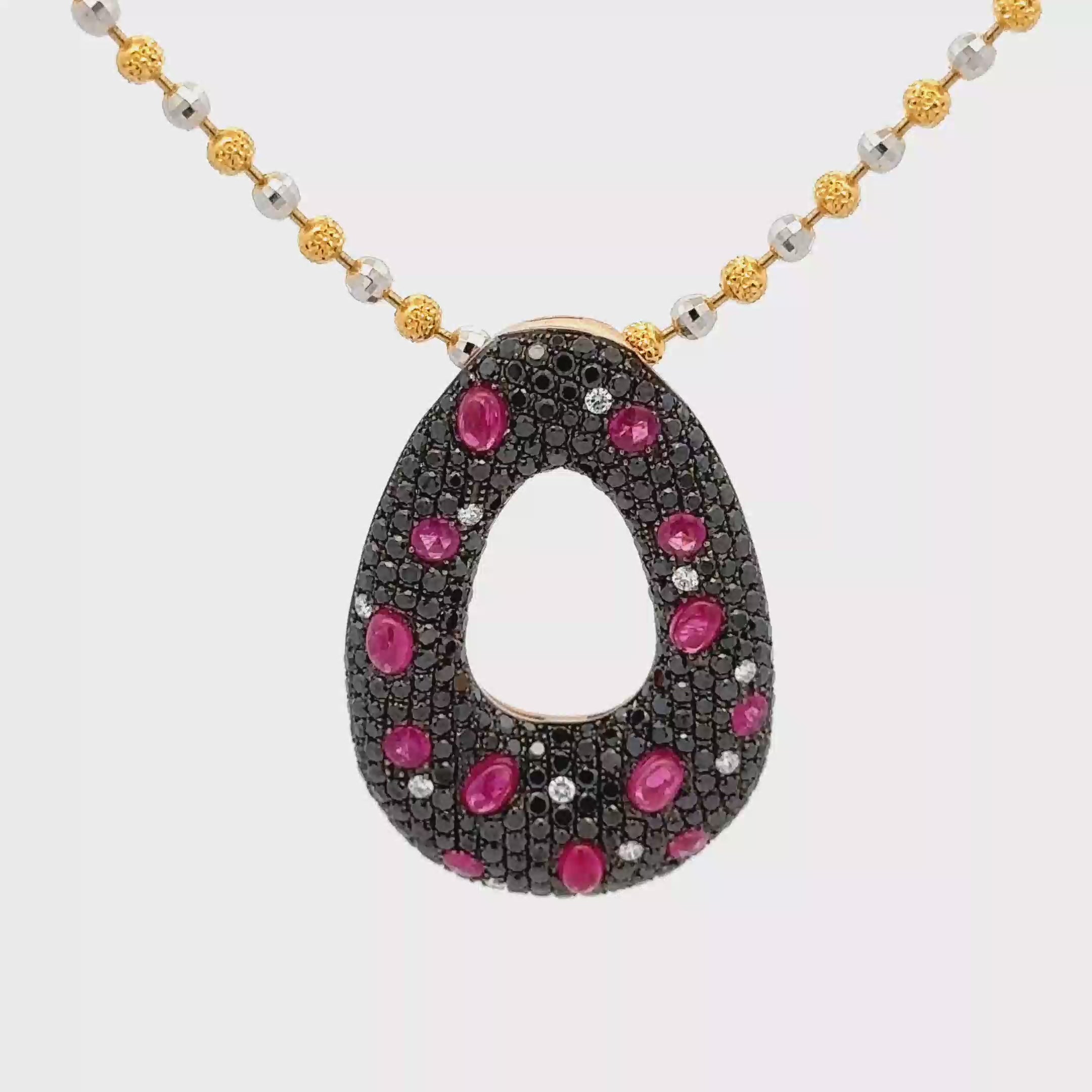 Elegant Ruby Pendant Necklace