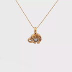 18k Yellow Gold White Diamonds Pendants