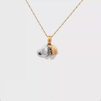 18k Pink & White Gold White Diamonds Pendants