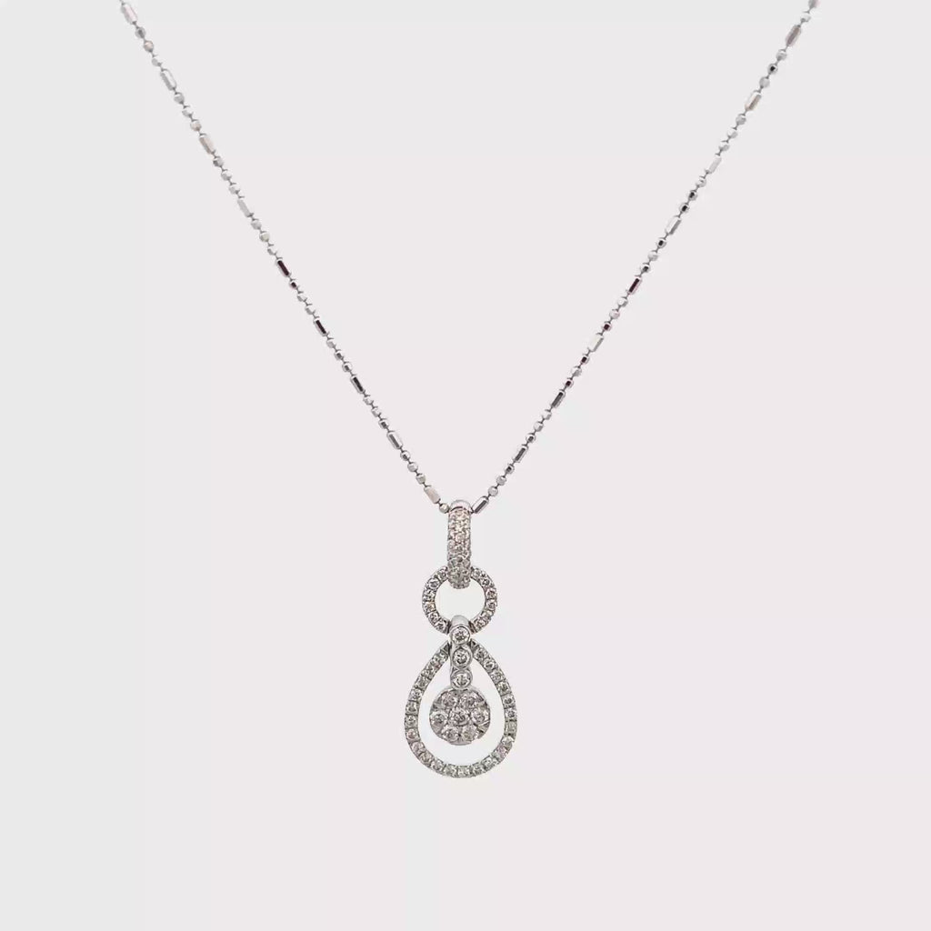 18k White Gold White Diamonds Pendants