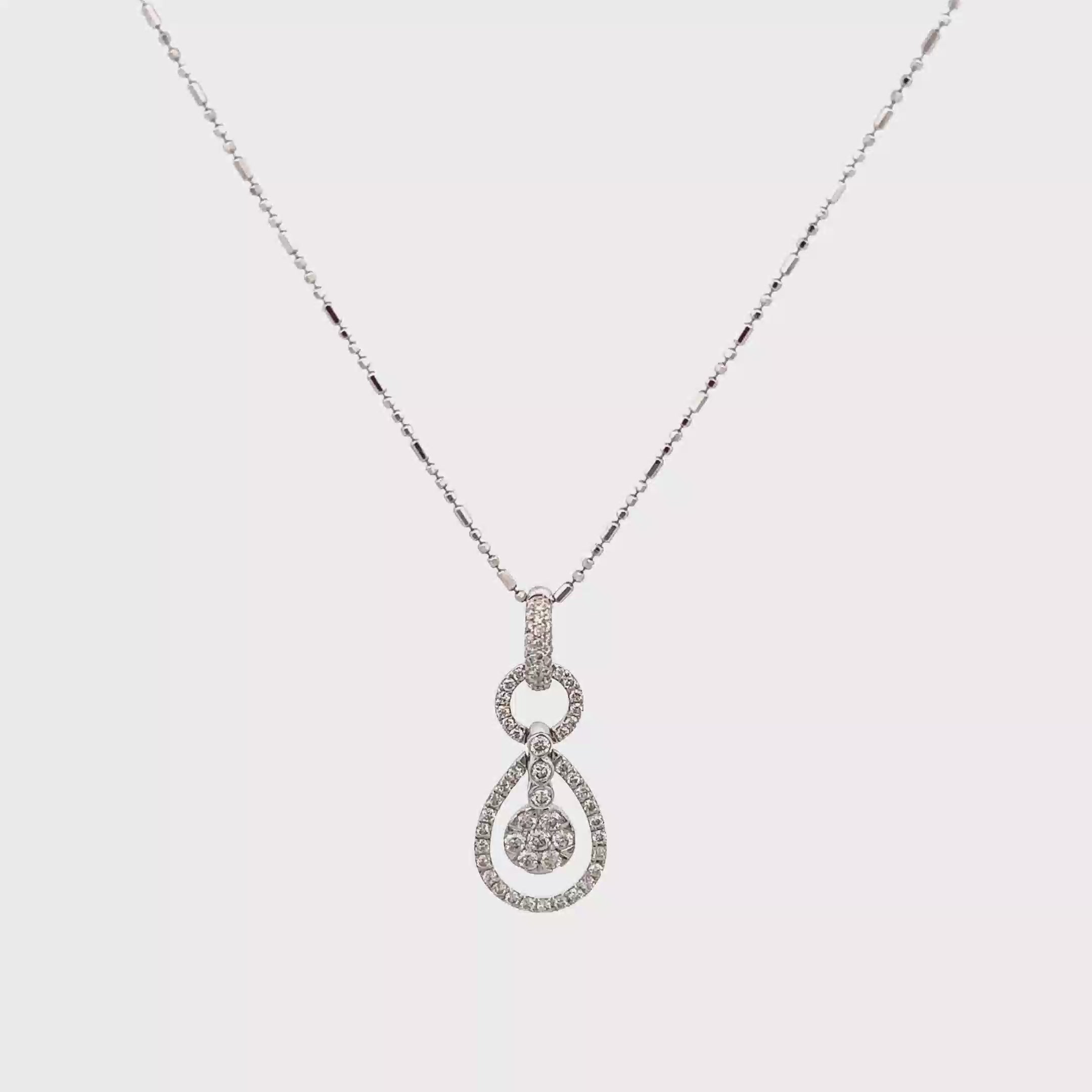 18k White Gold White Diamonds Pendants