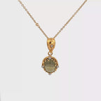 18k Yellow Gold Green.TM White Diamonds Pendants