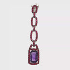 18k White Gold Amethyst & Ruby Pendant