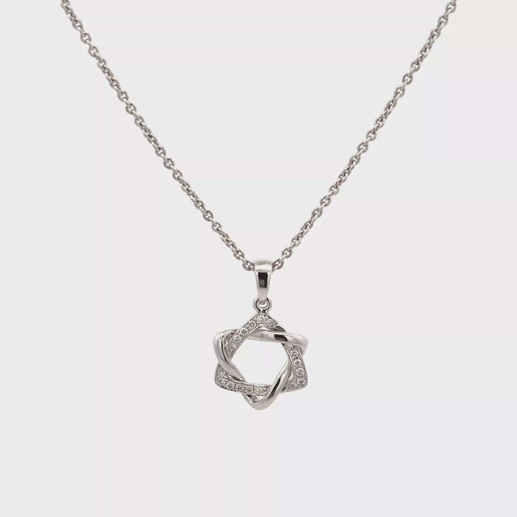 18k White Gold White Diamonds Pendant