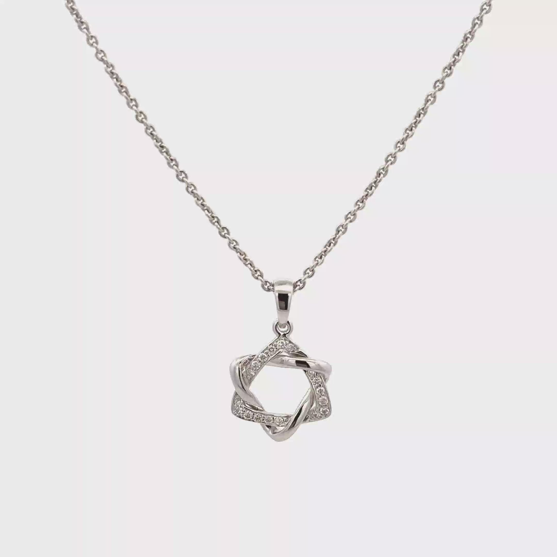 18k White Gold White Diamonds Pendant