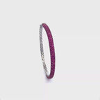 18k White Gold Ruby Bangles