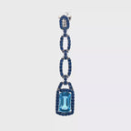 18k White Gold Sapphire & Swiss Blue Pendant