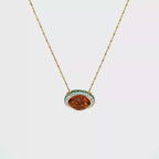 18k Yellow Gold Citrine & Tsavorites White Diamonds Pendants