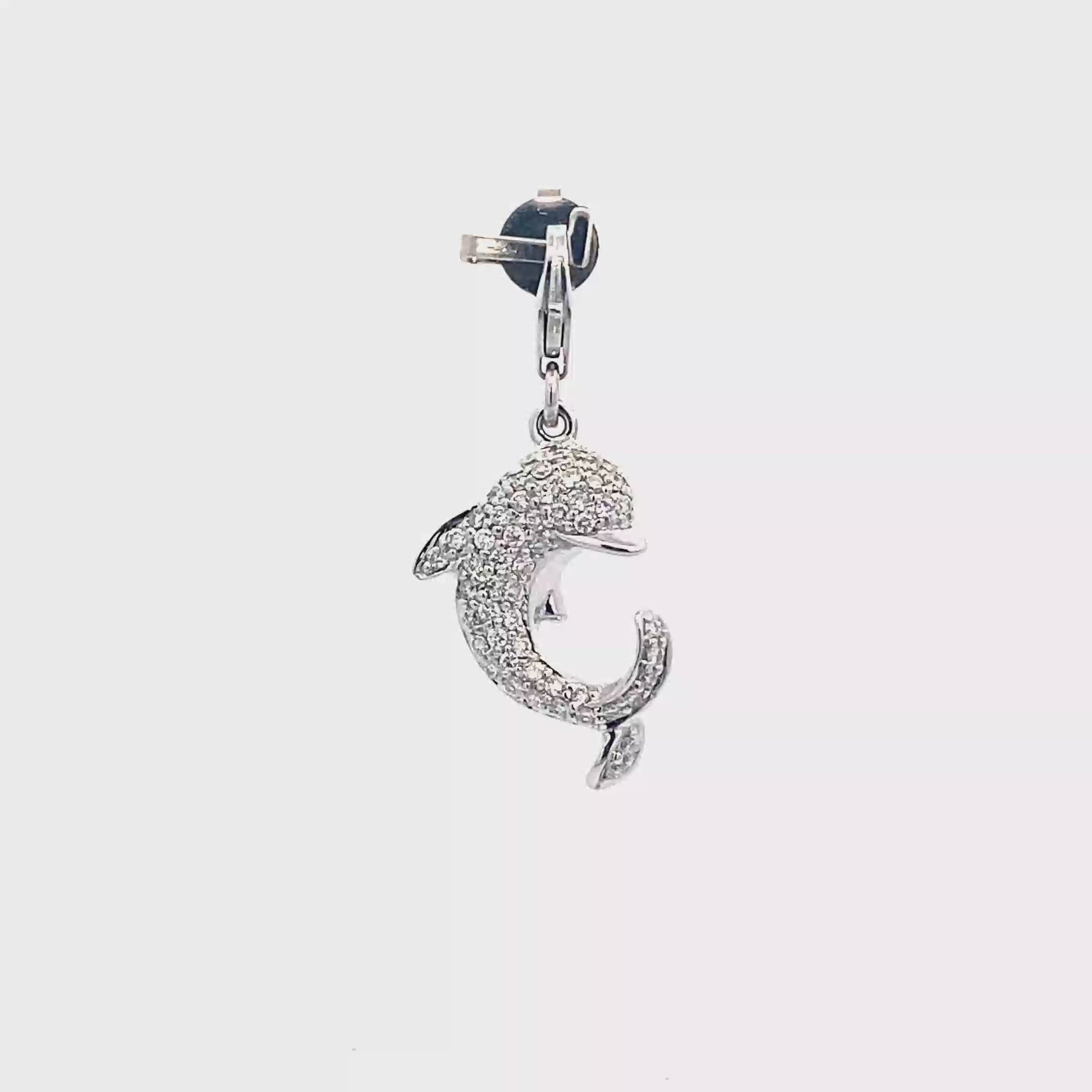 18k White Gold White Diamonds Pendant