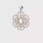 18K WHITE&YELLOW GOLD WHITE DIAMONDS PENDANT