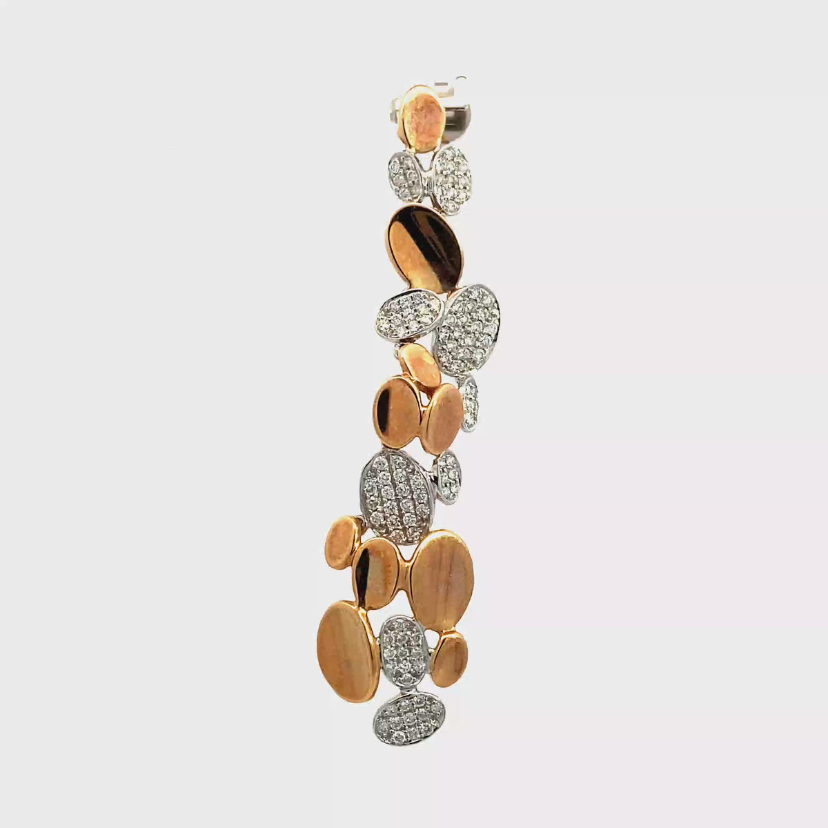 18k Pink & White Gold White Diamonds Pendant