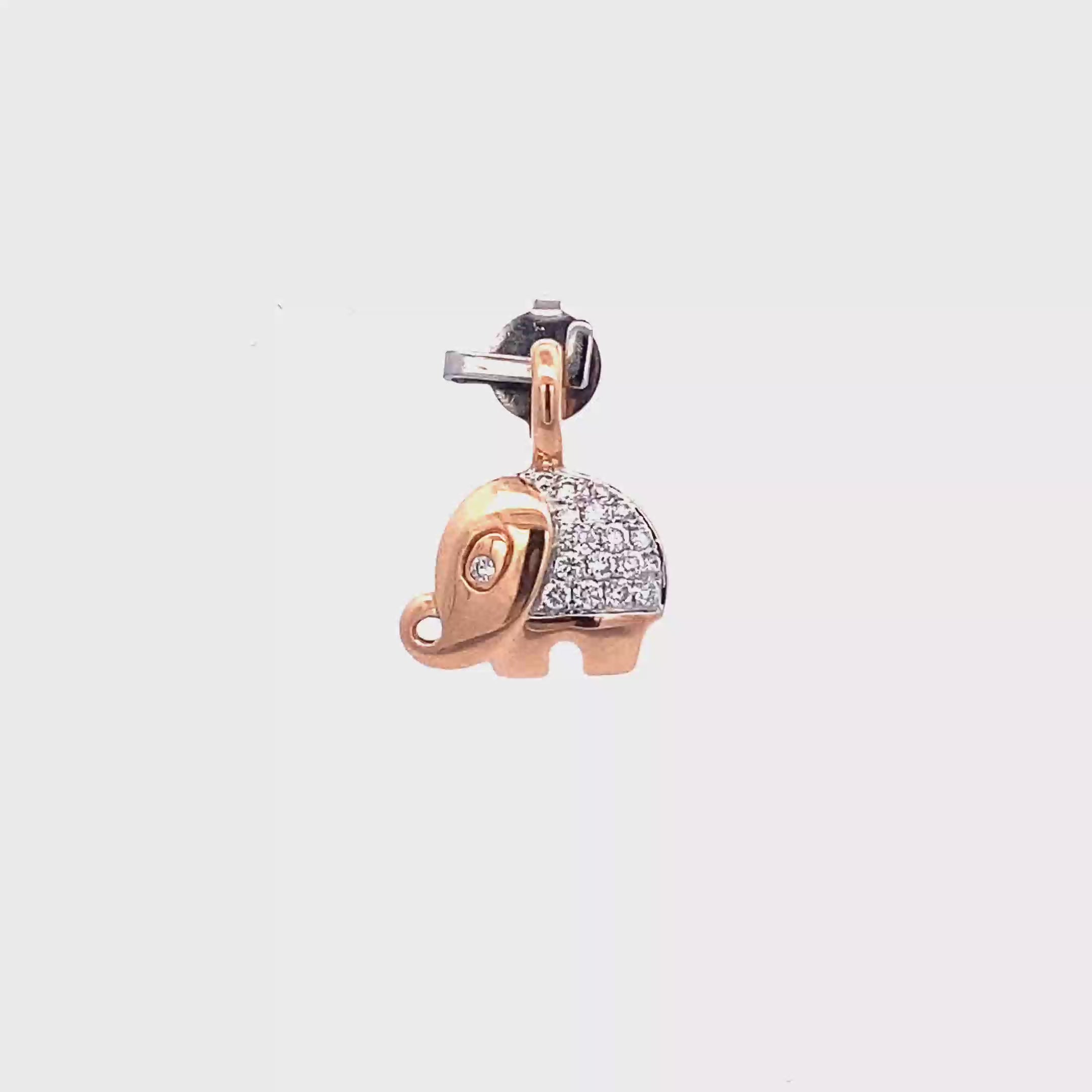 18k Yellow Gold White Diamonds Pendant