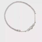 Elegant White Gold with White Diamonds  Necklace