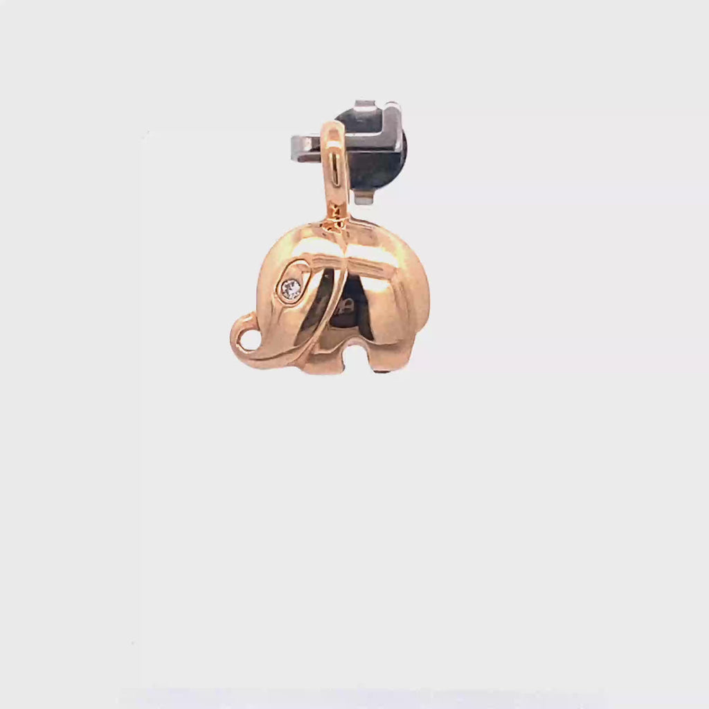 18k Yellow Gold White Diamonds Pendant