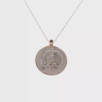 18k Pink & White Gold White Diamonds Pendants