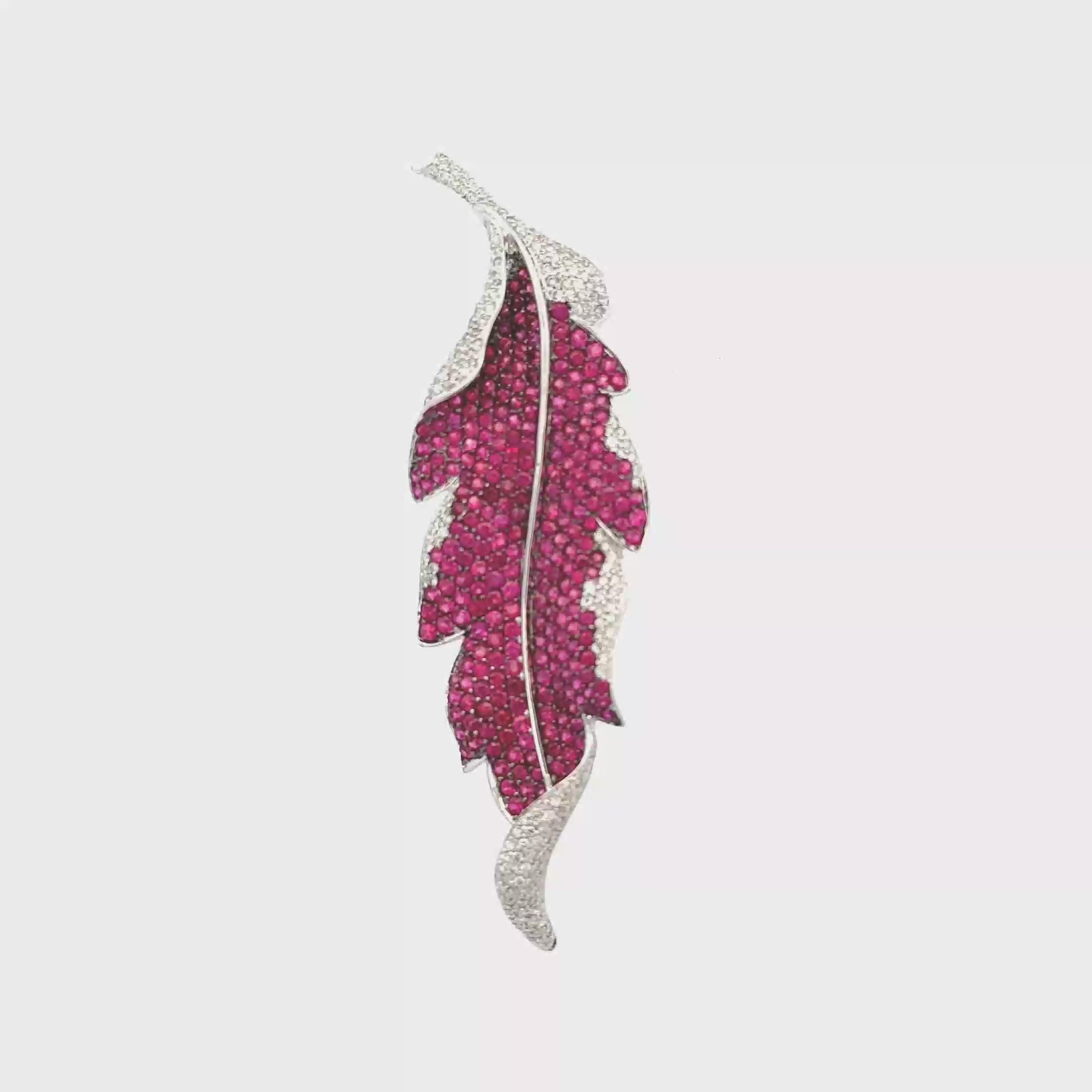 Elegant Feather Brooch
