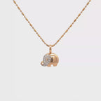 18k Yellow Gold White Diamonds Pendant