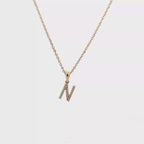 9k Yellow Gold White Diamonds Necklace