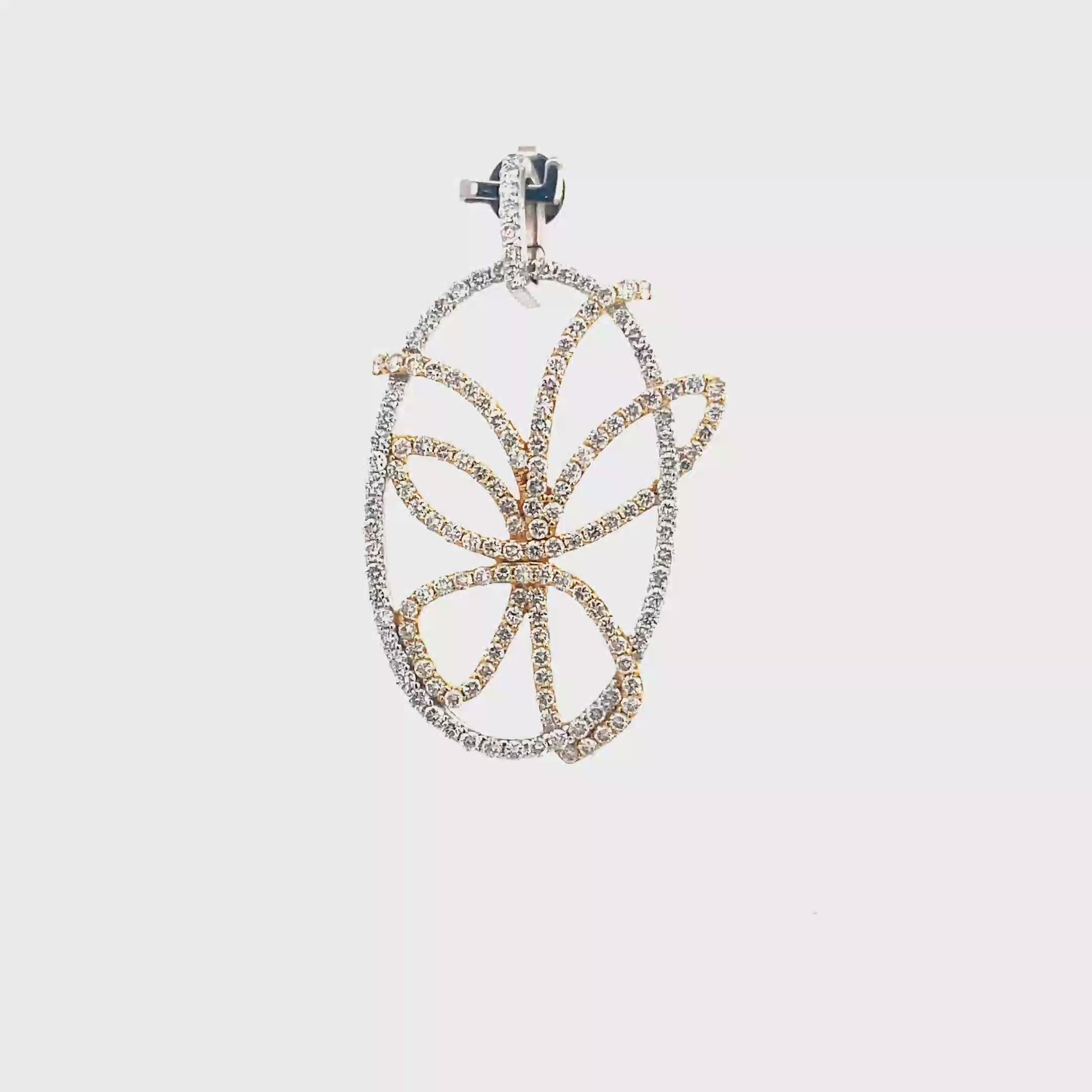 18k White & Yellow Gold White Diamonds Pendant