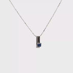 18k White Gold Sapphire Pendant
