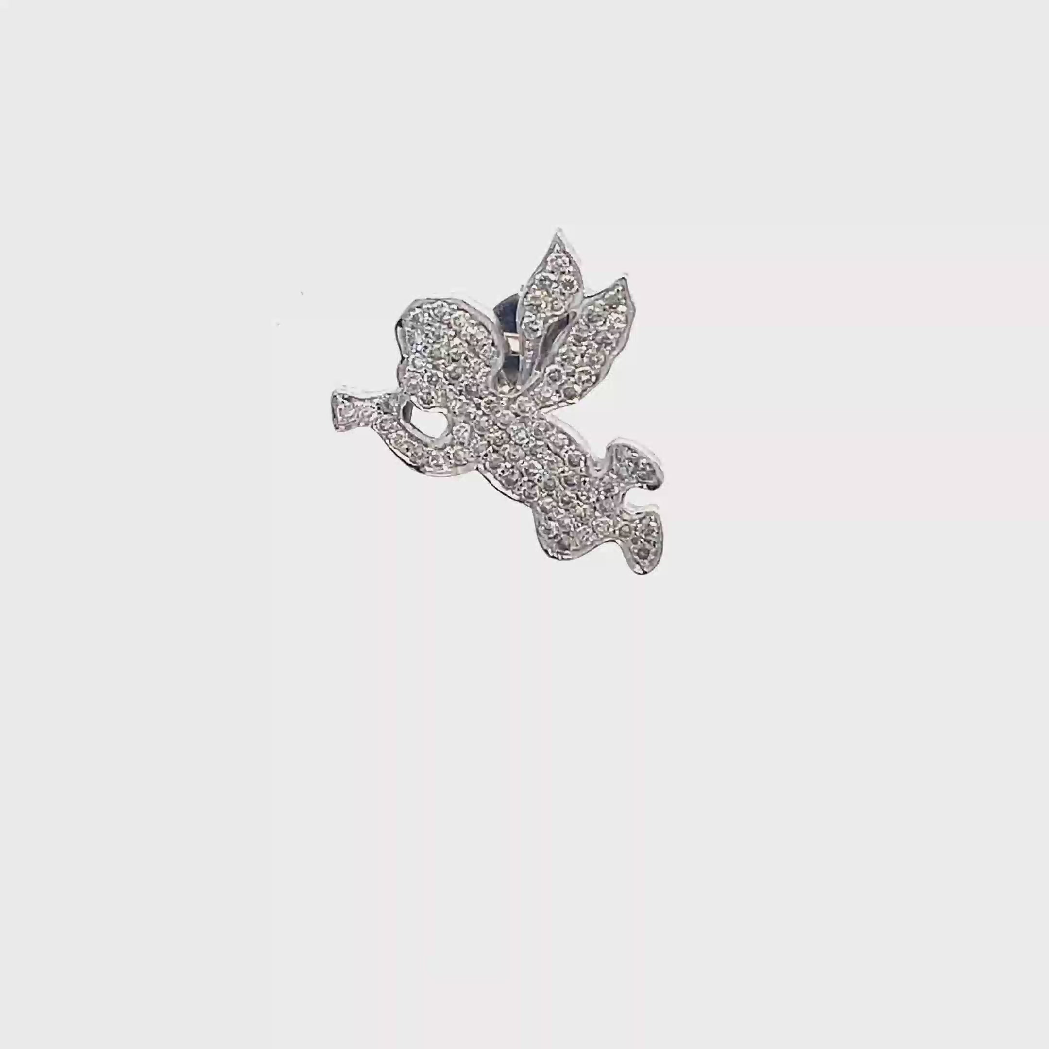 18k White Gold White Diamonds Pendant