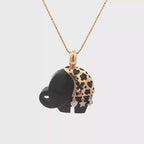 18k Pink Gold White Diamonds Pendant