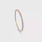 18k White & Pink & Yellow Gold White Diamonds Bangles