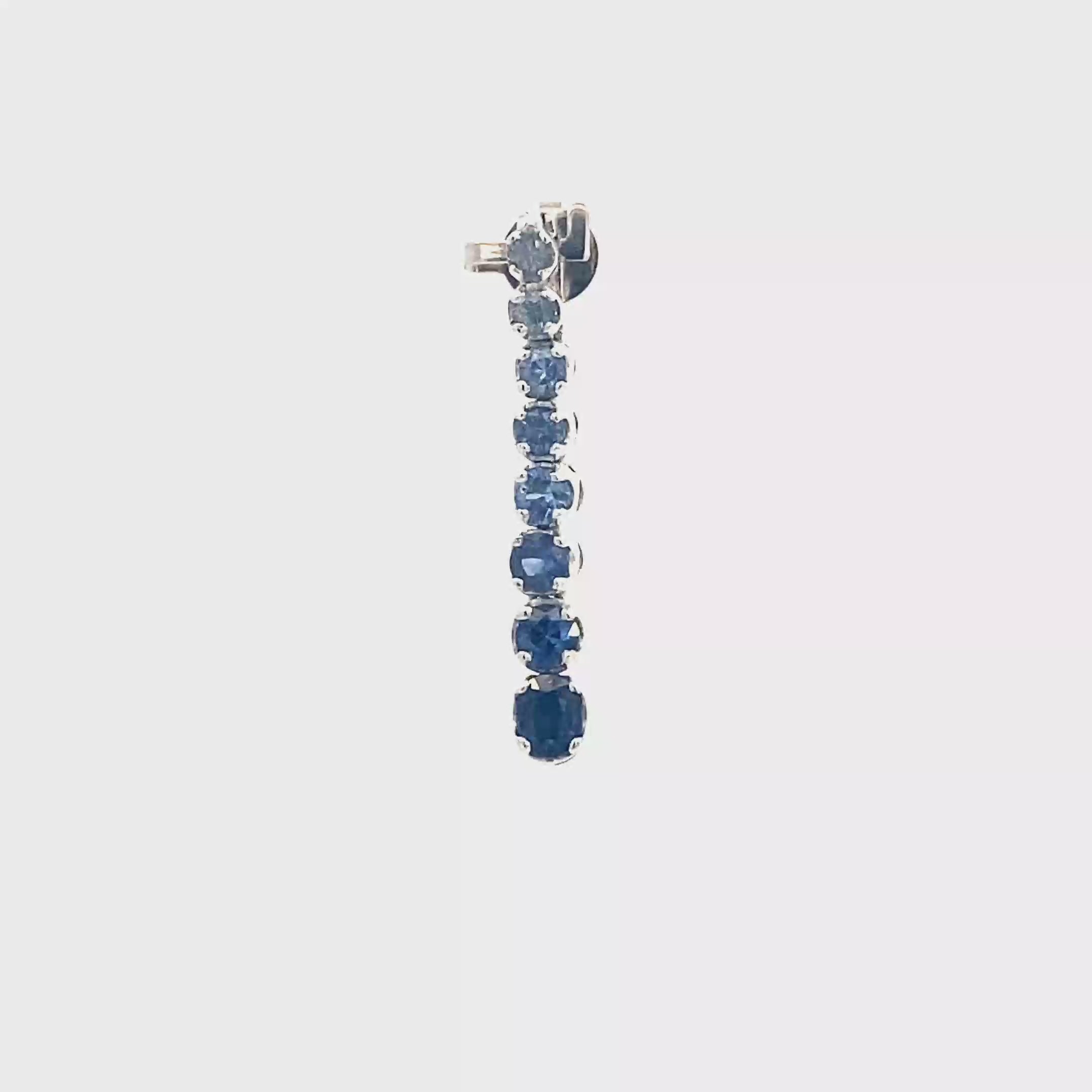 18k White Gold Sapphire Pendant