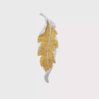 18k White Gold Yellow Sapphire & White Diamonds Brooches