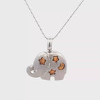 18k White & Yellow Gold White Diamonds Pendant