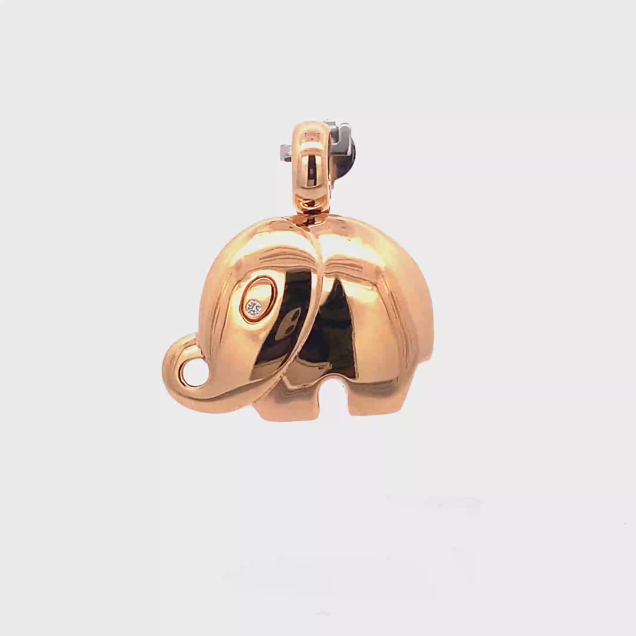 18k Yellow Gold White Diamonds Pendant