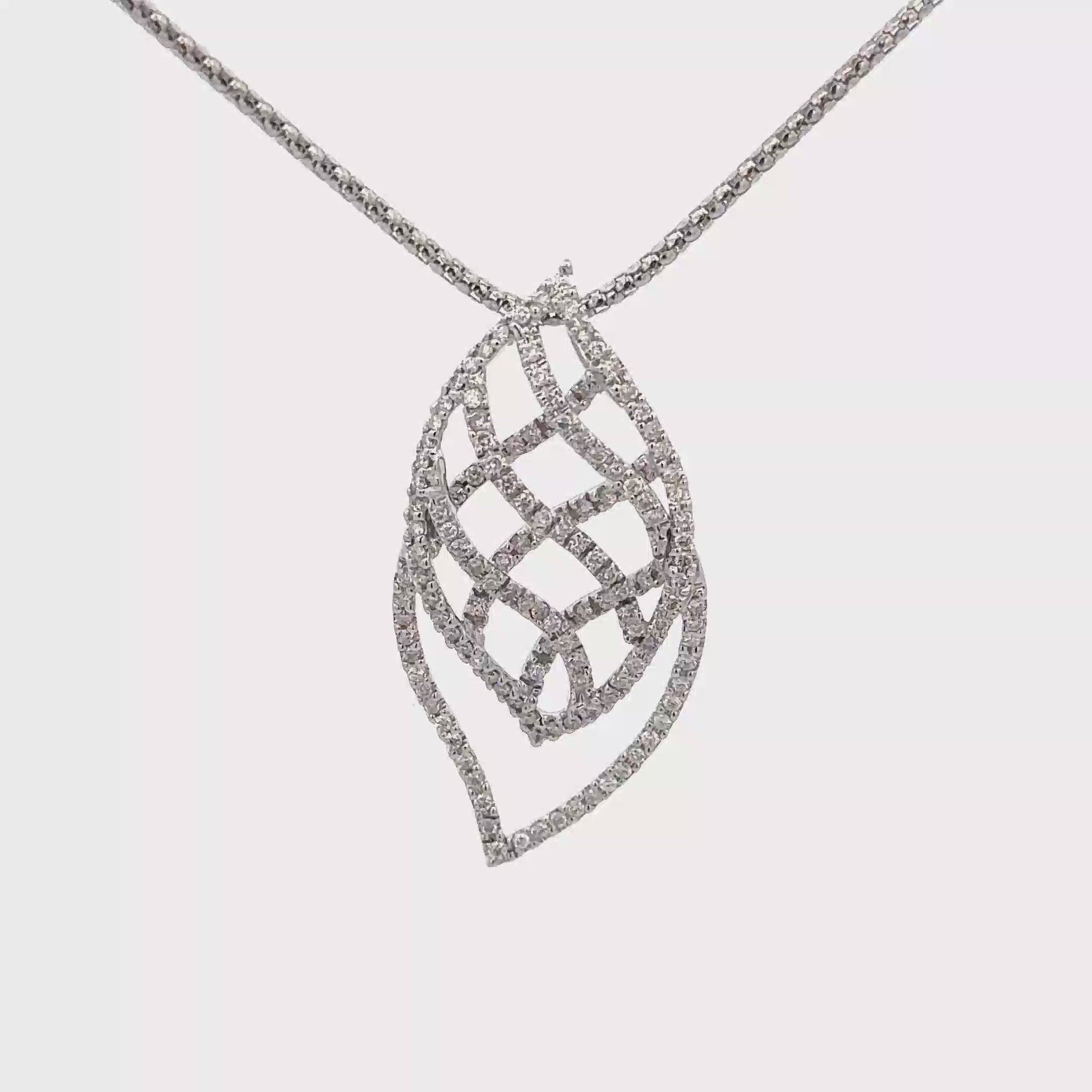 18k White Gold White Diamonds Pendant