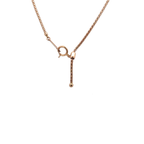 Honey comb weave 18k pink gold chain 18 inch